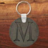 Concrete monogram letter M Sleutelhanger (Voorkant)