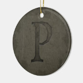 Concrete Monogram Letter P Keramisch Ornament (Links)
