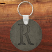 Concrete monogram letter R Sleutelhanger (Voorkant)