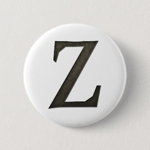 Concrete Monogram Letter Z Ronde Button 5,7 Cm