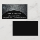 Concrete moontextuur op zwart Visitekaartje (Voorkant / Achterkant)