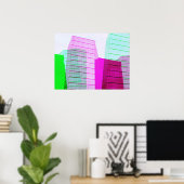 Concrete Oerwoud Abstracte bouwkunst Poster (Thuiskantoor)