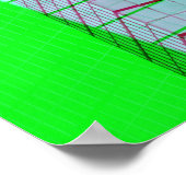 Concrete Oerwoud Abstracte bouwkunst Poster (Hoek)