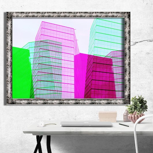 Concrete Oerwoud Abstracte bouwkunst Poster