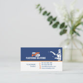 Concrete & Plastering Contractor Business Card  Visitekaartje (Staand voorkant)