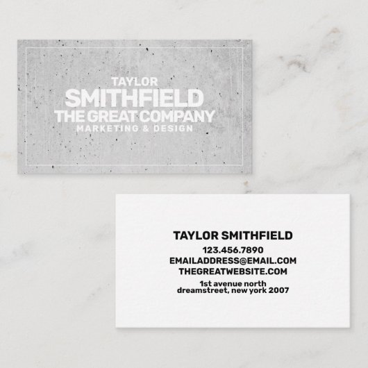 Concrete professionele Visitekaartje (Voorkant / Achterkant)