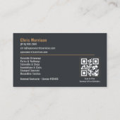 Concrete QR-code professionele diensten Visitekaartje (Achterkant)