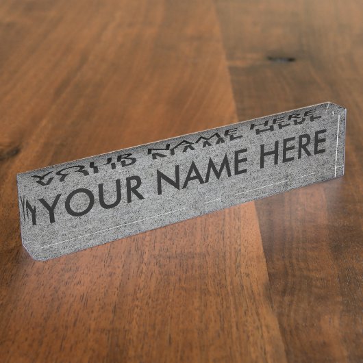 CONCRETE SLAB (architecturale structuur) ~ Naambordje (Zijkant)