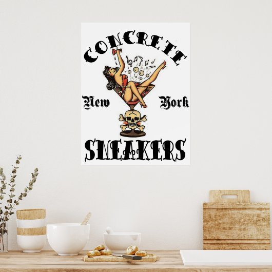 CONCRETE SNEAKERS "LOGO TATTOO" POSTER (Keuken)