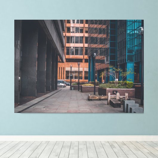 concrete stilte canvas afdruk (Insitu (Houten vloer))