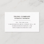 Concrete Tegels, Floorer, Tegel Installer Visitekaartje (Achterkant)