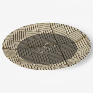 Concrete Tegels Mediterraan Patroon Aangepaste tek Papieren Bordje