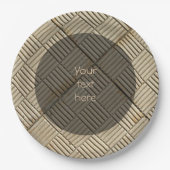 Concrete Tegels Mediterraan Patroon Aangepaste tek Papieren Bordje (Voorkant)