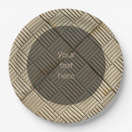 Concrete Tegels Mediterraan Patroon Aangepaste tek Papieren Bordje