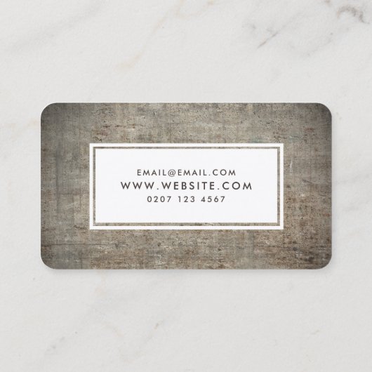 Concrete textuur Eenvoudige Moderne Binnenlandse O Visitekaartje (Achterkant)