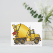 Concrete Truck Post Card Briefkaart (Staand voorkant)