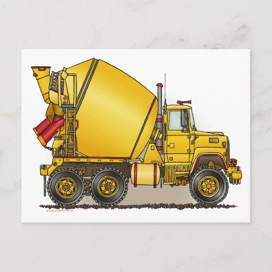 Concrete Truck Post Card Briefkaart (Voorkant)
