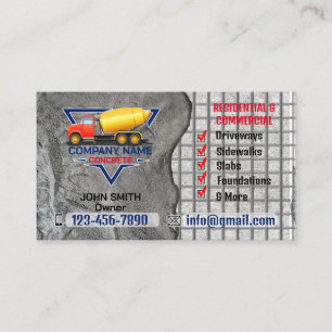 Concrete Visitekaartjes, modern design, Visitekaartje