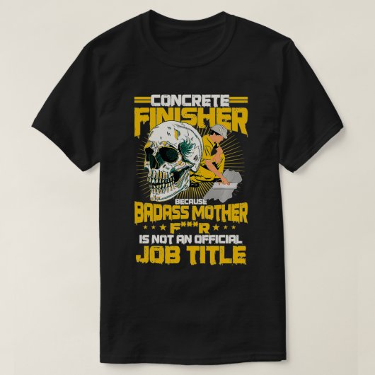Concrete vormmachine op de achterzijde van waslong t-shirt (Design voorkant)