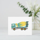 Concrete vrachtwagen briefkaart (Staand voorkant)