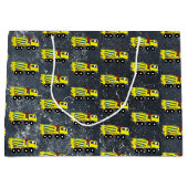 Concrete vrachtwagens voor de bouw van cement groot cadeauzakje (Voorkant)