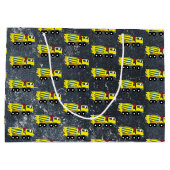 Concrete vrachtwagens voor de bouw van cement groot cadeauzakje (Achterkant)