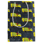 Concrete vrachtwagens voor de bouw van cement medium cadeauzakje (Voorkant)