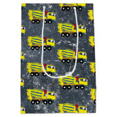 Concrete vrachtwagens voor de bouw van cement medium cadeauzakje (Achterkant)