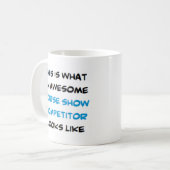 concurrent van het paardenshow, geweldige koffiemok (Voorkant links)