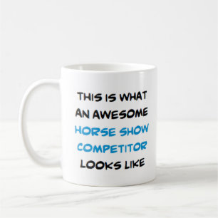 concurrent van het paardenshow, geweldige koffiemok