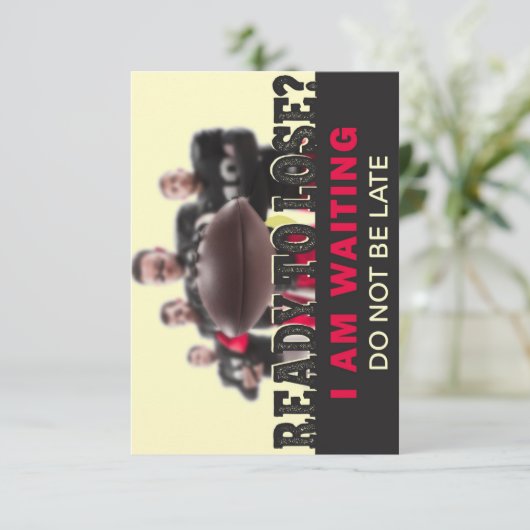 Concurrentie met Amerikaans football Bedankkaart (Staand voorkant)