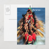 Concurrentie met Dragon Boat Race Briefkaart (Voorkant / Achterkant)