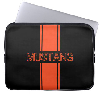 Concurrentie Oranje racestapes Laptop Sleeve