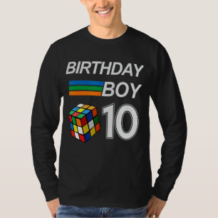 Concurrentiesnelheid van 10 jaar oude verjaardag v t-shirt