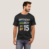 Concurrentiesnelheid van 15 jaar oude verjaardag v t-shirt (Voorkant volledig)