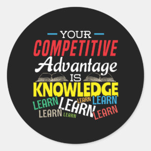 Concurrentievoordeel - Motivatie docent Ronde Sticker