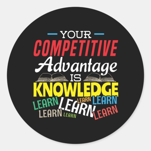 Concurrentievoordeel - Motivatie docent Ronde Sticker (Voorkant)