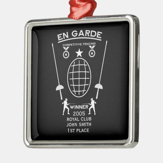 Concurrerend Zwaard Schermen Metalen Ornament (Links)