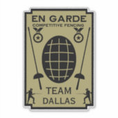 Concurrerend Zwaard Schermen Sticker (Voorkant)