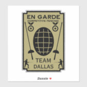 Concurrerend Zwaard Schermen Sticker (Vel)