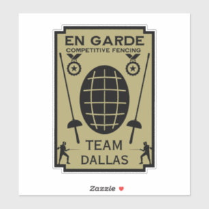 Concurrerend Zwaard Schermen Sticker