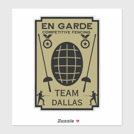 Concurrerend Zwaard Schermen Sticker (Vel)