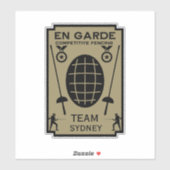 Concurrerend Zwaard Schermen Sticker (Vel)