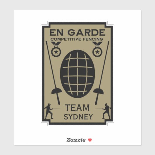Concurrerend Zwaard Schermen Sticker (Vel)