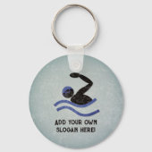 Concurrerend zwemmen - Voorste kruipt, jouw tekst  Sleutelhanger (Voorkant)