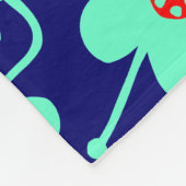 Concurrerende bloemen - Turquoise en Red op de die Fleece Deken (Hoek)