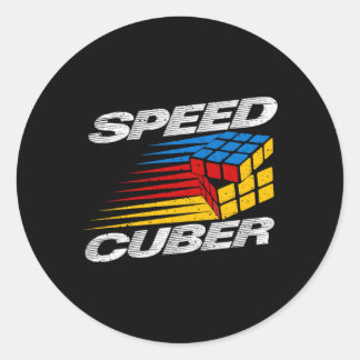 Concurrerende Puzzel Kubus Speed Cuber Hobby 80's  Ronde Sticker