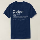 Concurrerende Puzzle Cuber definition Speed Cubing T-shirt (Design voorkant)