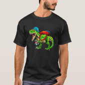 Concurrerende Puzzle Speedcubing Dinosaur Wiskunde T-shirt (Voorkant)