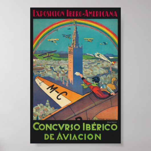 Concurso Iberico de Aviacion Vintage Poster 1929 (Voorkant)